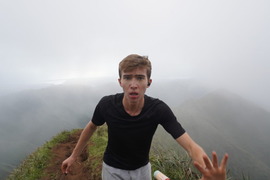 Noah takes the world solo hikes in Hawaii.