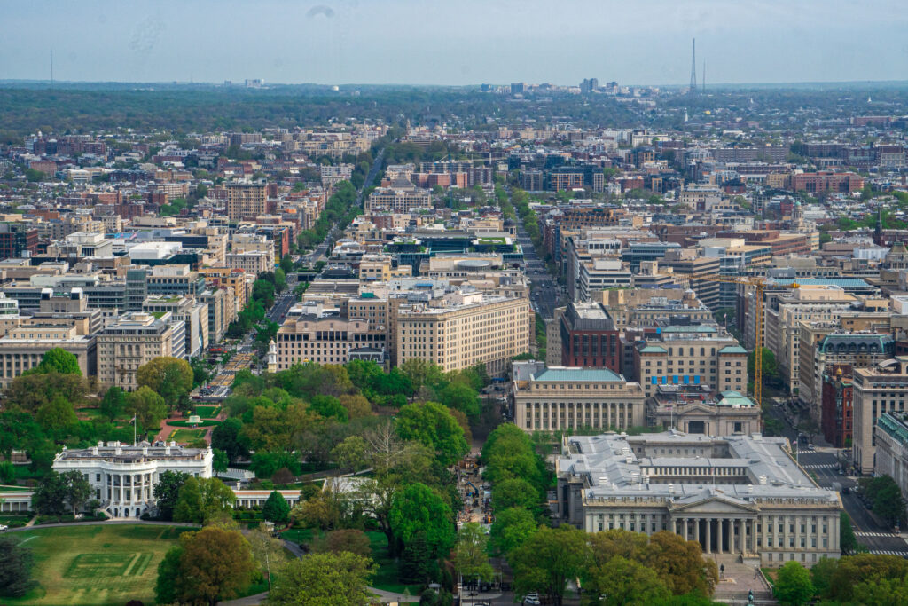 From the Washington Monument, the view is incredible of the White House and D.C.'s city center. It is a great thing to do alone. 