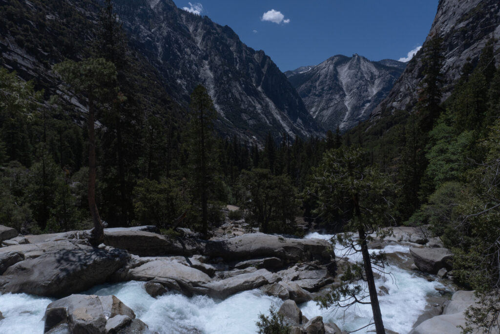 A waterfall in Kings Canyon National Park. 