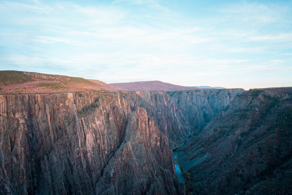 Sunset at Gunnison Point in Black Canyon National Park.