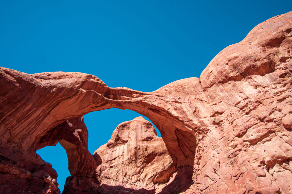 The famous Double Arch at Arches National Park. 