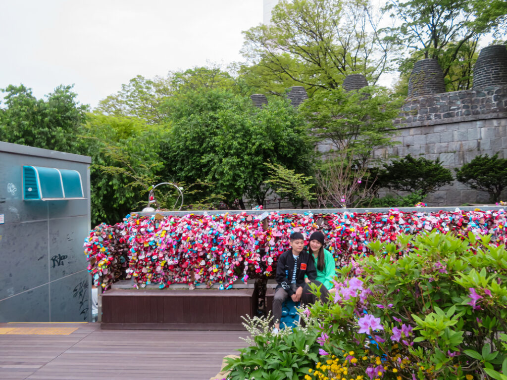 You can't miss the love locks near the N Seoul Tower.