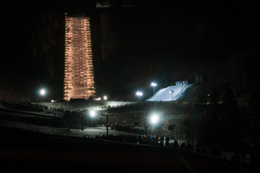 A World Cup Skiing competition takes place at Deer Valley Resort in Park City.
