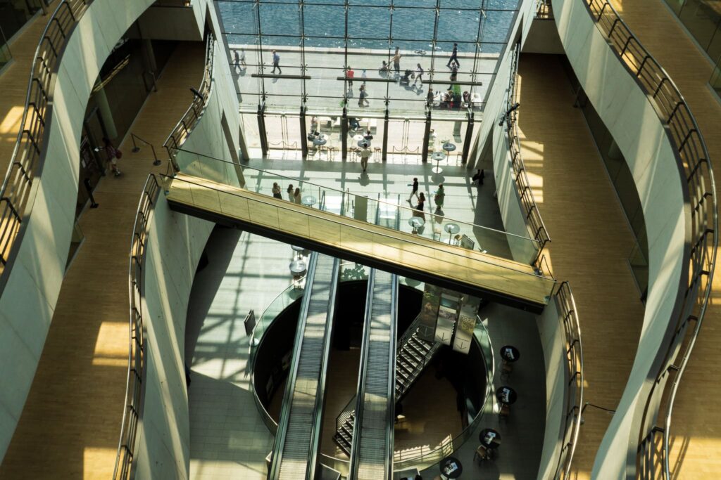 A view at the highest floor of the Royal Library in Copenhagen