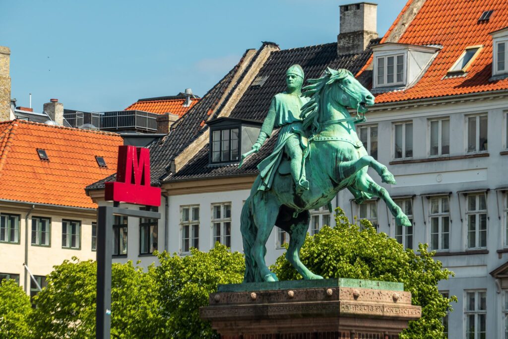 A metro station in Central Copenhagen invites users to take the world-class public transportation system.