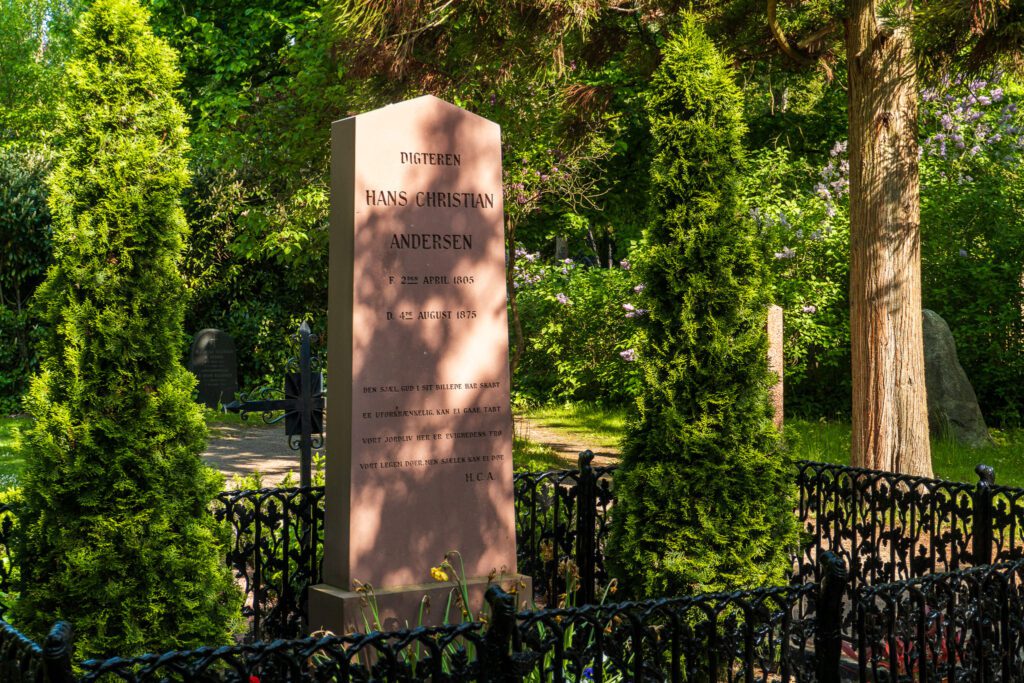 The tomb of Hans Christian Andersen in Copenhagen.